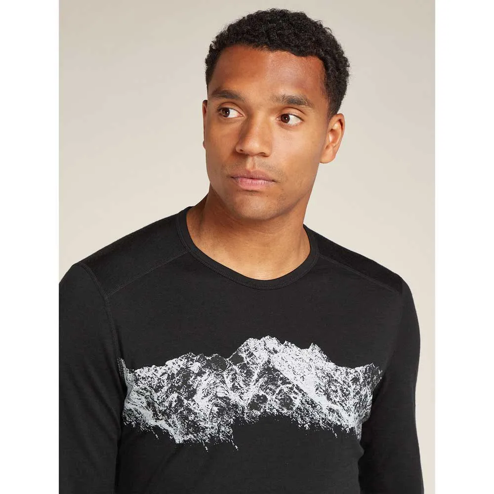 Купить Icebreaker 0A56QU001S Базовый слой с длинным рукавом Merino 200 Oasis Remarkables Черный Black S 7ft.ru в интернет магазине Семь Футов