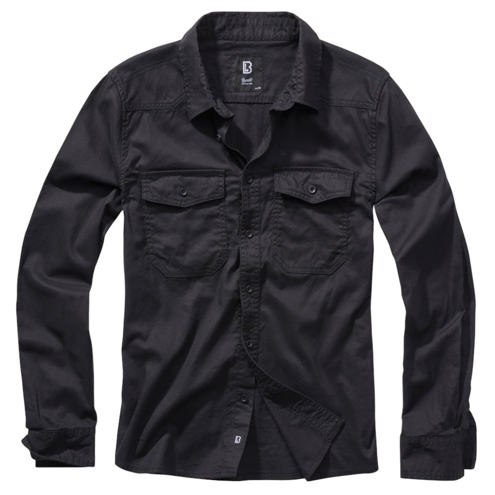 Купить Brandit 4030-2-L Рубашка с длинным рукавом Flannel Черный Black L 7ft.ru в интернет магазине Семь Футов