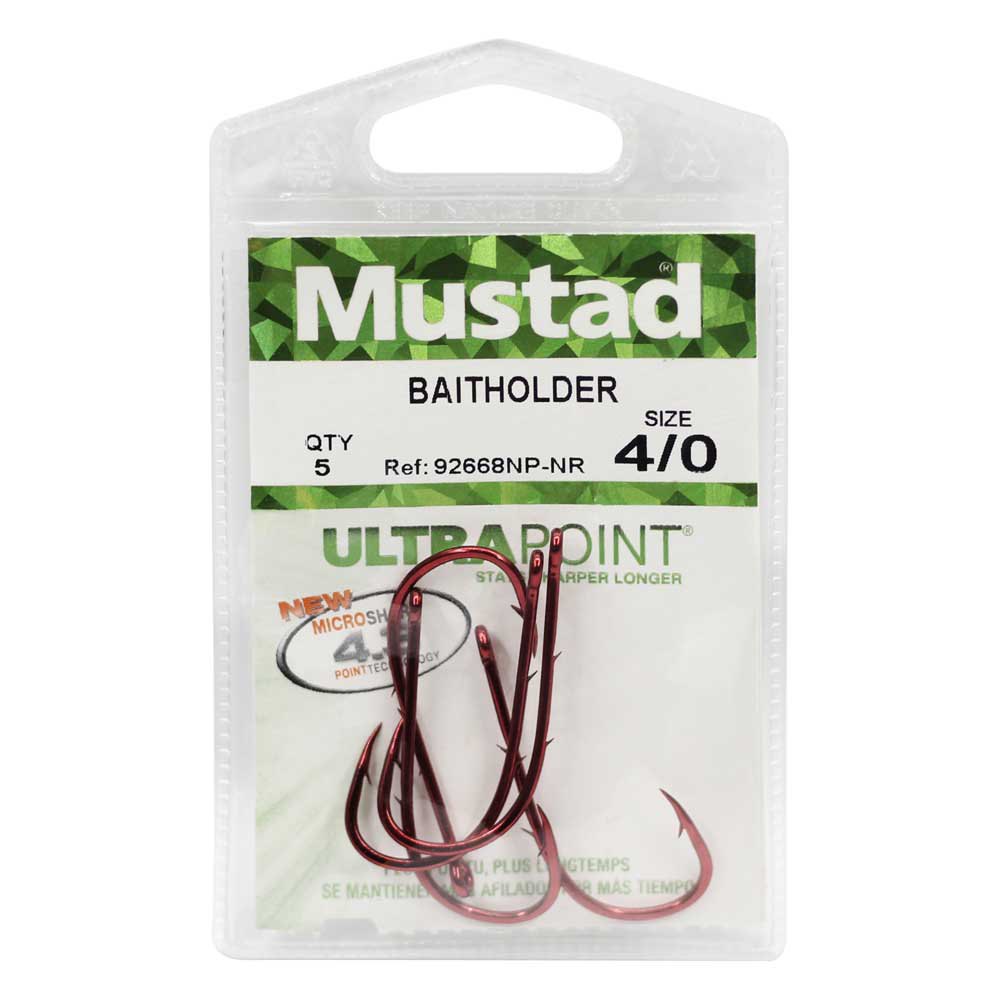 Купить Mustad 92668NP-NR-4-U10 Red Baitholder Крючки С Одним Глазком Серебристый Nickel Red 4 7ft.ru в интернет магазине Семь Футов