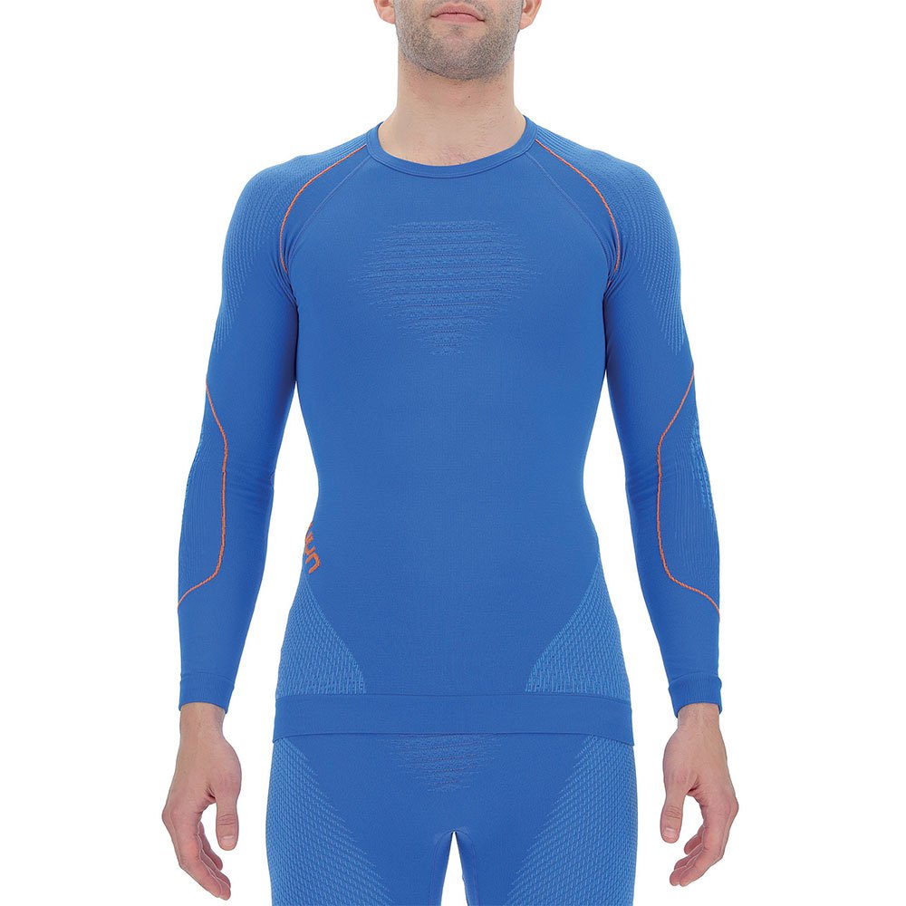 Купить UYN U100006-K604-L/XL Базовый слой с длинным рукавом Evolutyon Голубой Lapis Blue / Blue / Orange Shiny L-XL 7ft.ru в интернет магазине Семь Футов