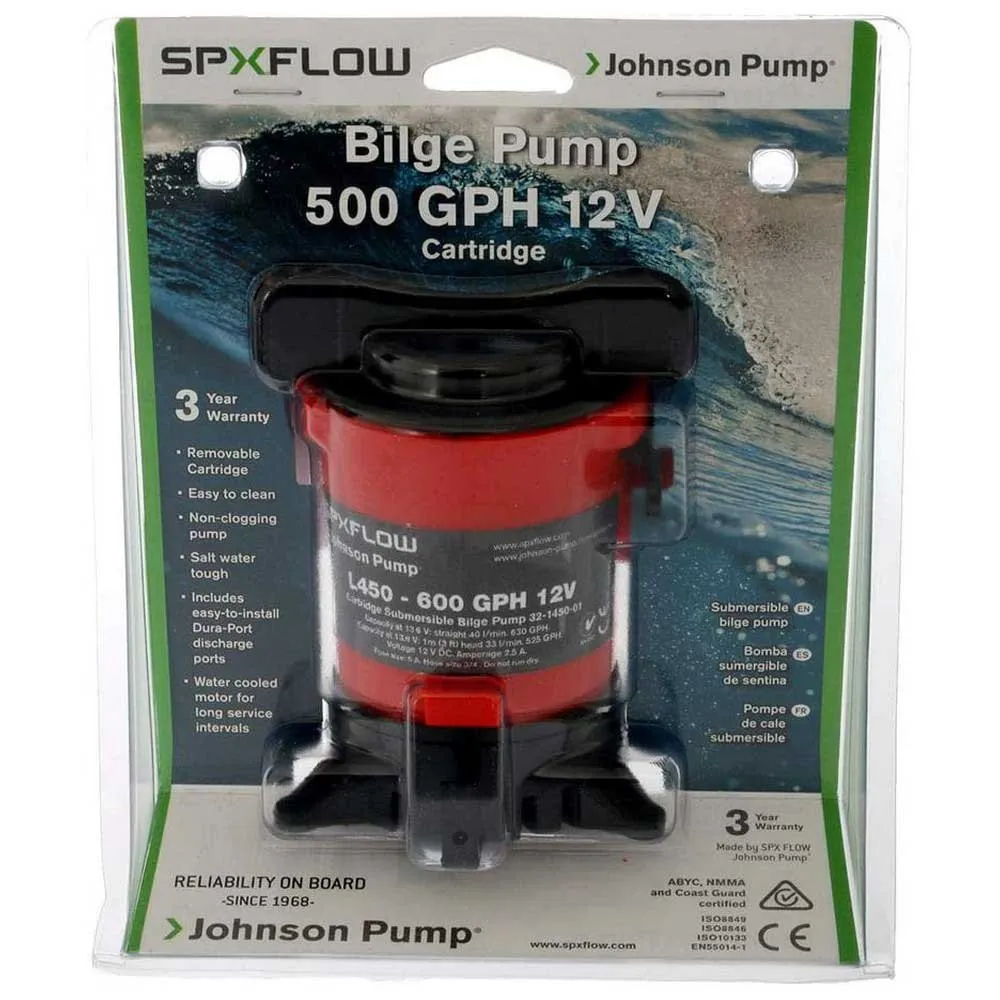 Купить Johnson pump 32-1650-01 L650 50L/min 12V 17A Погружной насос Красный Red / Black 70 x 112 mm 7ft.ru в интернет магазине Семь Футов