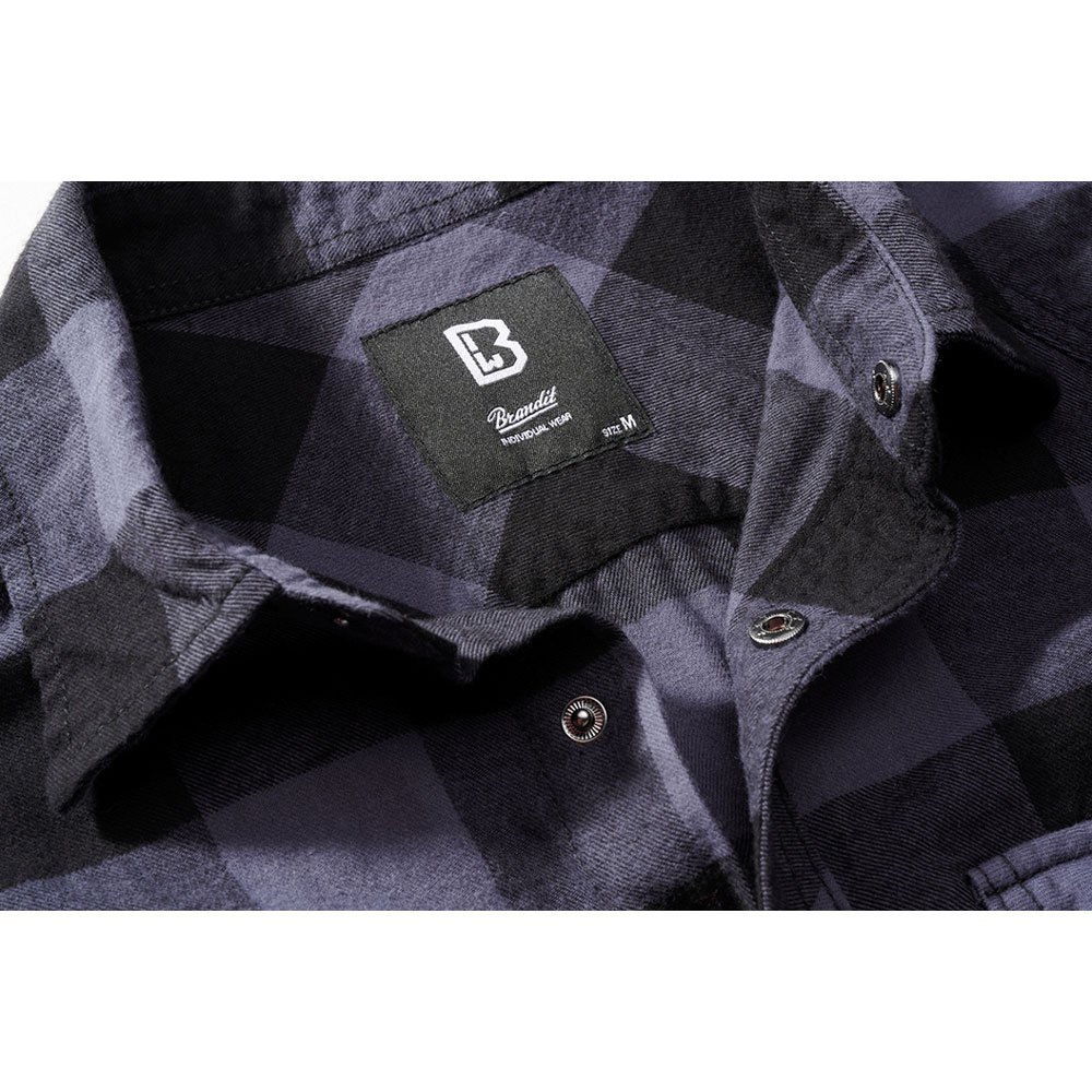 Купить Brandit 4031-28-M Рубашка Check Голубой  Black / Grey M 7ft.ru в интернет магазине Семь Футов
