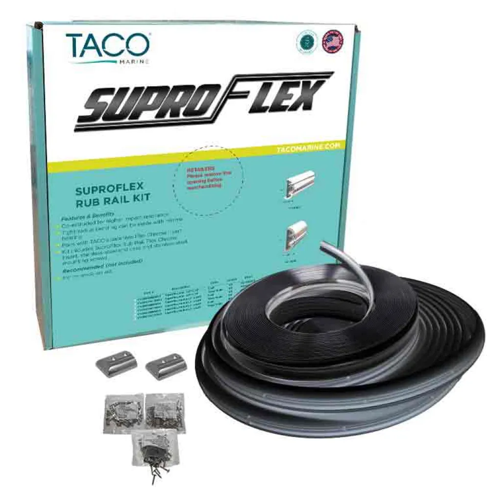 Купить Taco marine 236-v119993bbk802 Сдвоенная резиновая рельсовая прокладка Suproflex 24.4 m Black 20x20x12 7ft.ru в интернет магазине Семь Футов