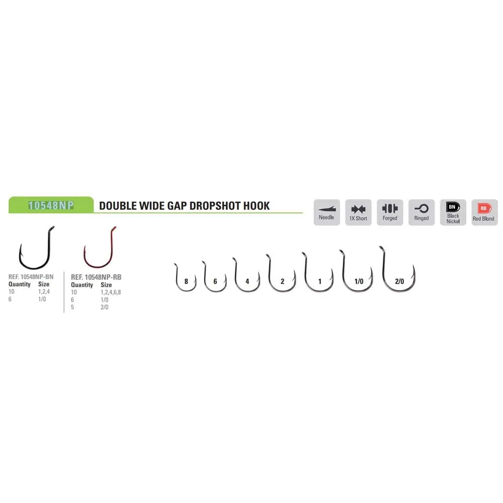 Купить Mustad 10548NP-BN-2-U10 Однобородный крючок с бородкой Dropshot Серебристый Black Nickel 2 7ft.ru в интернет магазине Семь Футов