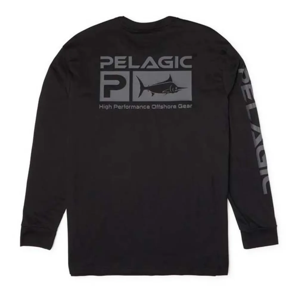 Купить Pelagic 1173253000-blk-xl Футболка с длинным рукавом Premium Tonal Deluxe Black 30x20x5 7ft.ru в интернет магазине Семь Футов