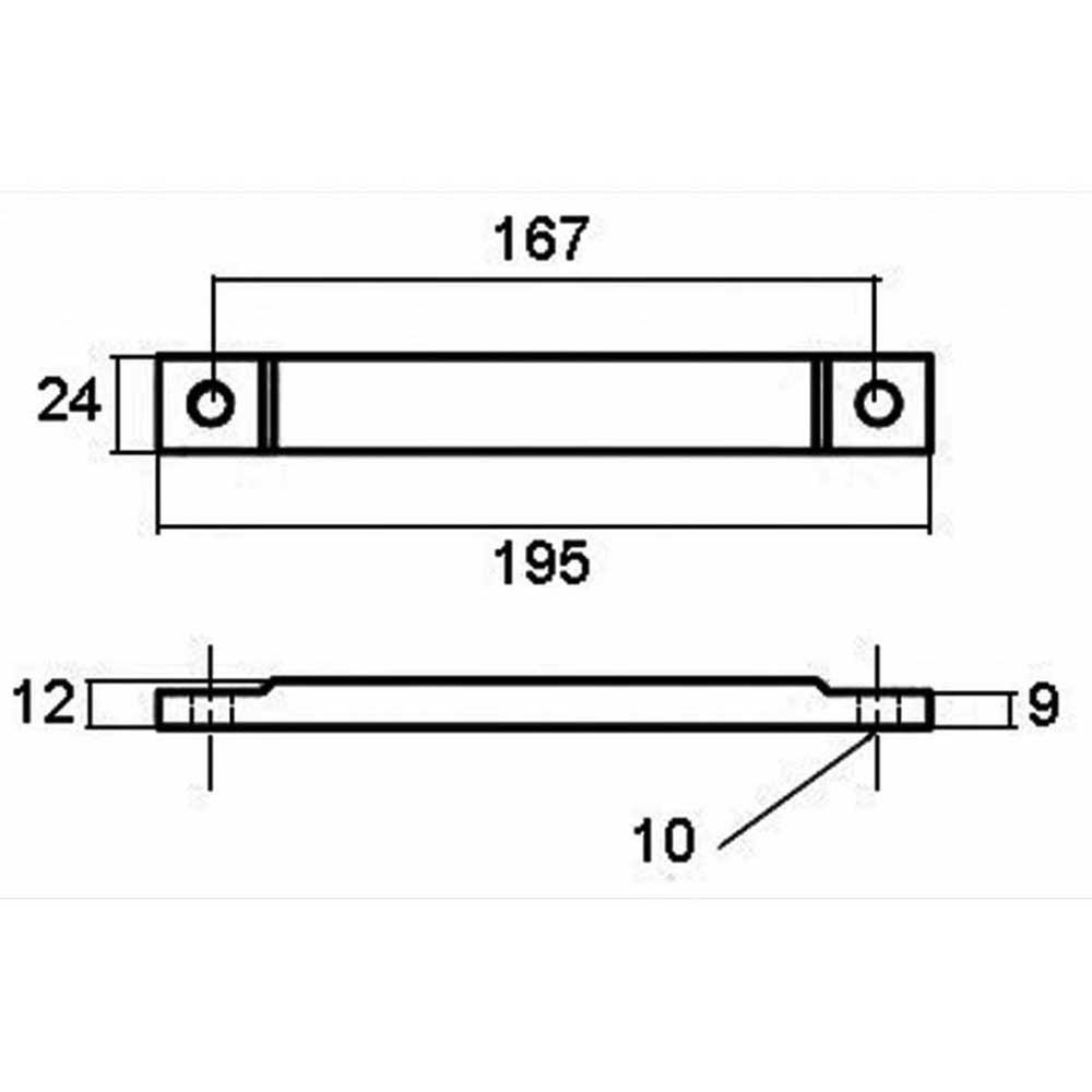 Купить Tecnoseal 2626335 Verado 350HP 4T Цинковая пластина Анод  Silver 195 x 24 x 12 mm  7ft.ru в интернет магазине Семь Футов