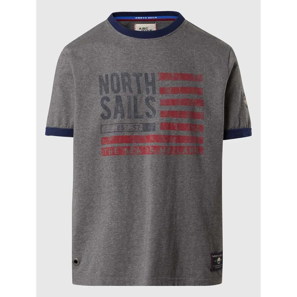 Купить North sails 693088-0928-xs Футболка с коротким рукавом Graphic 693088 Medium Grey Melange 30x20x5 7ft.ru в интернет магазине Семь Футов