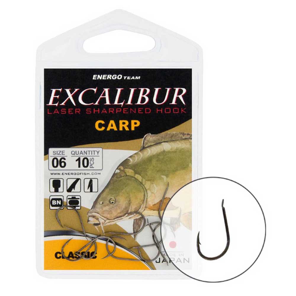 Купить Excalibur 47020001 Carp Classic Зубчатый Крюк Серебристый Black Nickel 1 7ft.ru в интернет магазине Семь Футов
