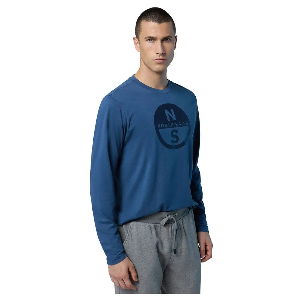 Купить North sails 692850-0787-XS Футболка с длинным рукавом Graphic Голубой Dark Denim XS 7ft.ru в интернет магазине Семь Футов