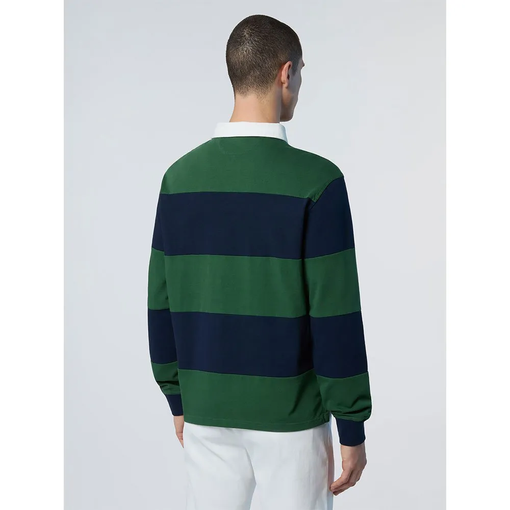 Купить North sails 692338-C002-M Поло с длинным рукавомным рукавом Logo Зеленый Navy Blue / Green M 7ft.ru в интернет магазине Семь Футов