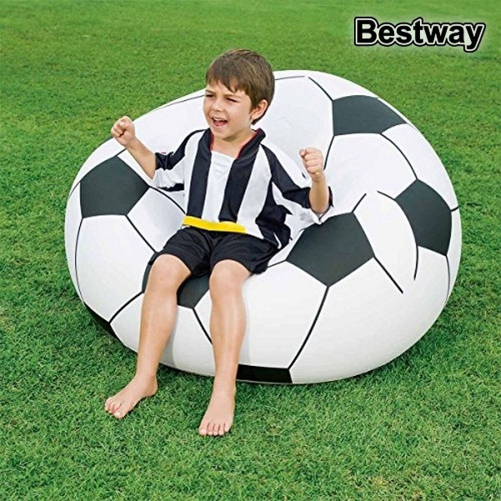 Купить Bestway 75010 Football Chair Воздушный стул  White / Black +6 Years 7ft.ru в интернет магазине Семь Футов