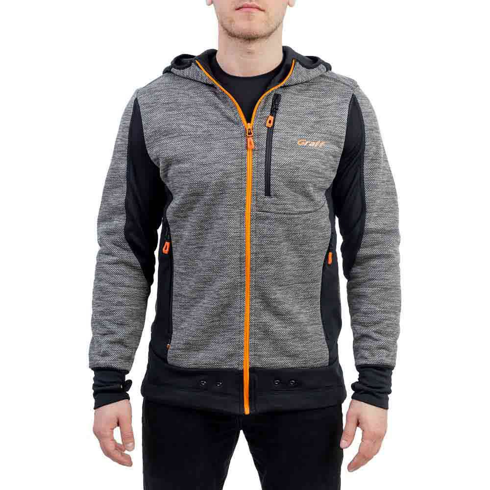 Купить Graff 223-P-BL-8-L флисовая толстовка Outdoor Fleece Серый Grey Melange L 7ft.ru в интернет магазине Семь Футов