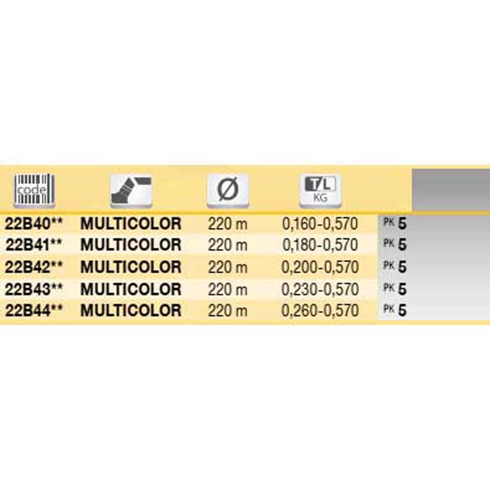 Купить Tubertini 22B40 Shox 220 m Конический Лидер  Multicolour 0.160-0.5700 mm 7ft.ru в интернет магазине Семь Футов
