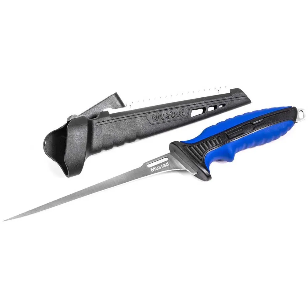 Купить Mustad MT-099-24 Нож нож MT099 Серебристый  Blue 7´´ 7ft.ru в интернет магазине Семь Футов