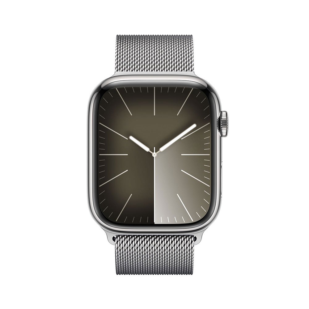 Купить Apple MRMQ3QL/A Watch Series 9 GPS+Cellular 45 mm Серебристый Silver / Steel Milanese 7ft.ru в интернет магазине Семь Футов