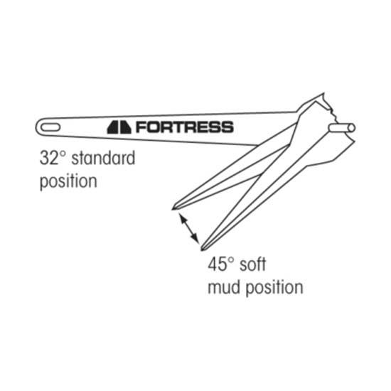 Купить Fortress 35893 Adjustable Flukes 3.2 Серебристый  3.2 kg 7ft.ru в интернет магазине Семь Футов