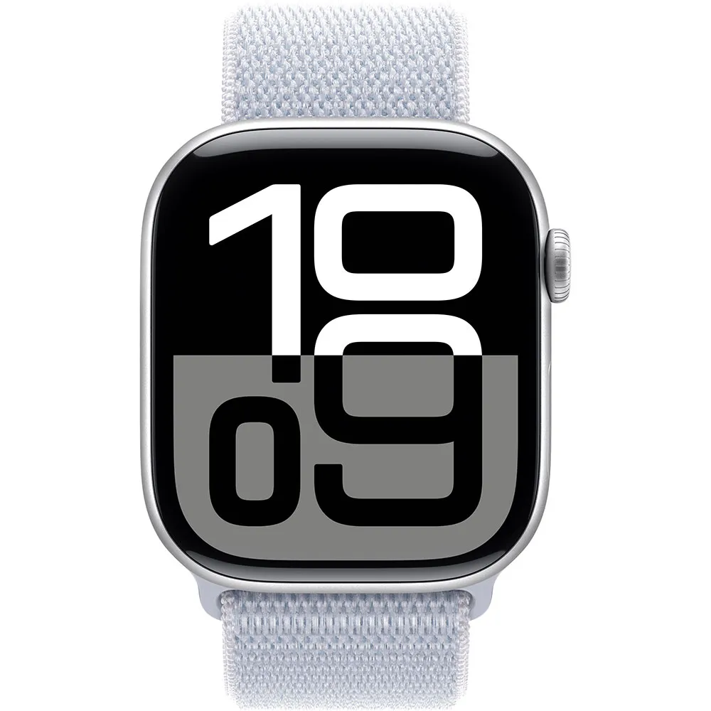 Купить Apple MWWD3QL/A  Watch Series 10 GPS 42mm Sport Band Серебристый Silver Aluminium / Blue Cloud 7ft.ru в интернет магазине Семь Футов