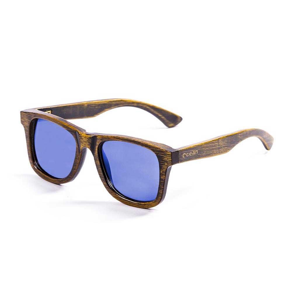 Купить Ocean sunglasses 53002.0 поляризованные солнцезащитные очки Nelson Bamboo Black / Blue 7ft.ru в интернет магазине Семь Футов