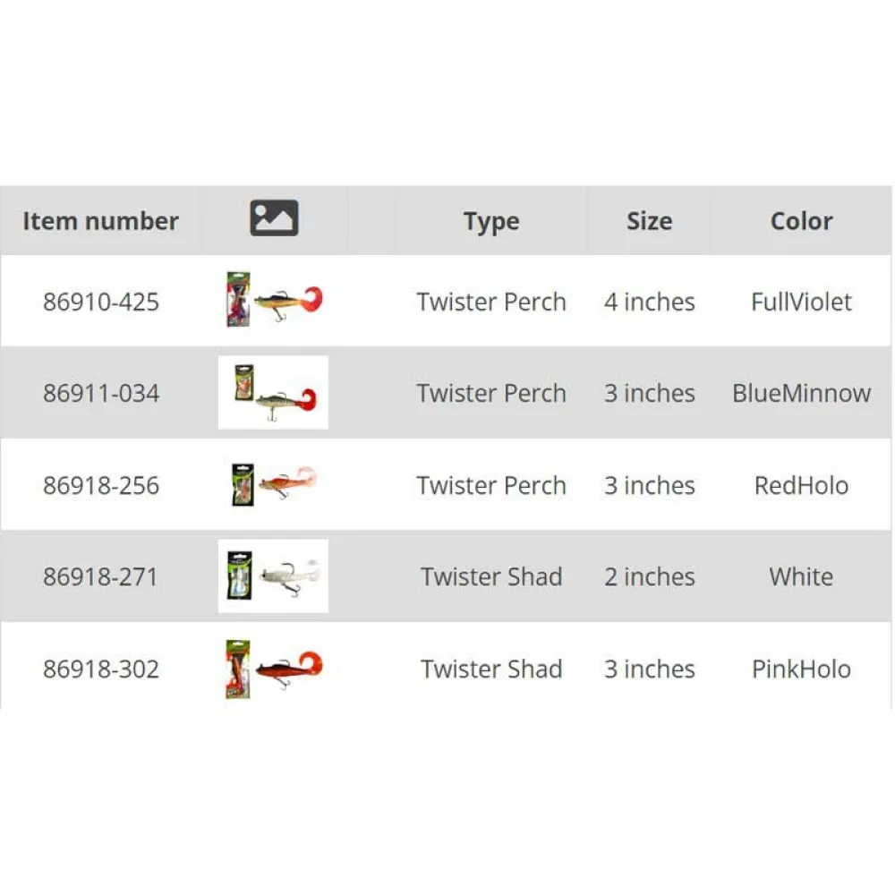 Купить Wizard 86918-271 Swimbait Twister Perch 50.8 mm  White 7ft.ru в интернет магазине Семь Футов