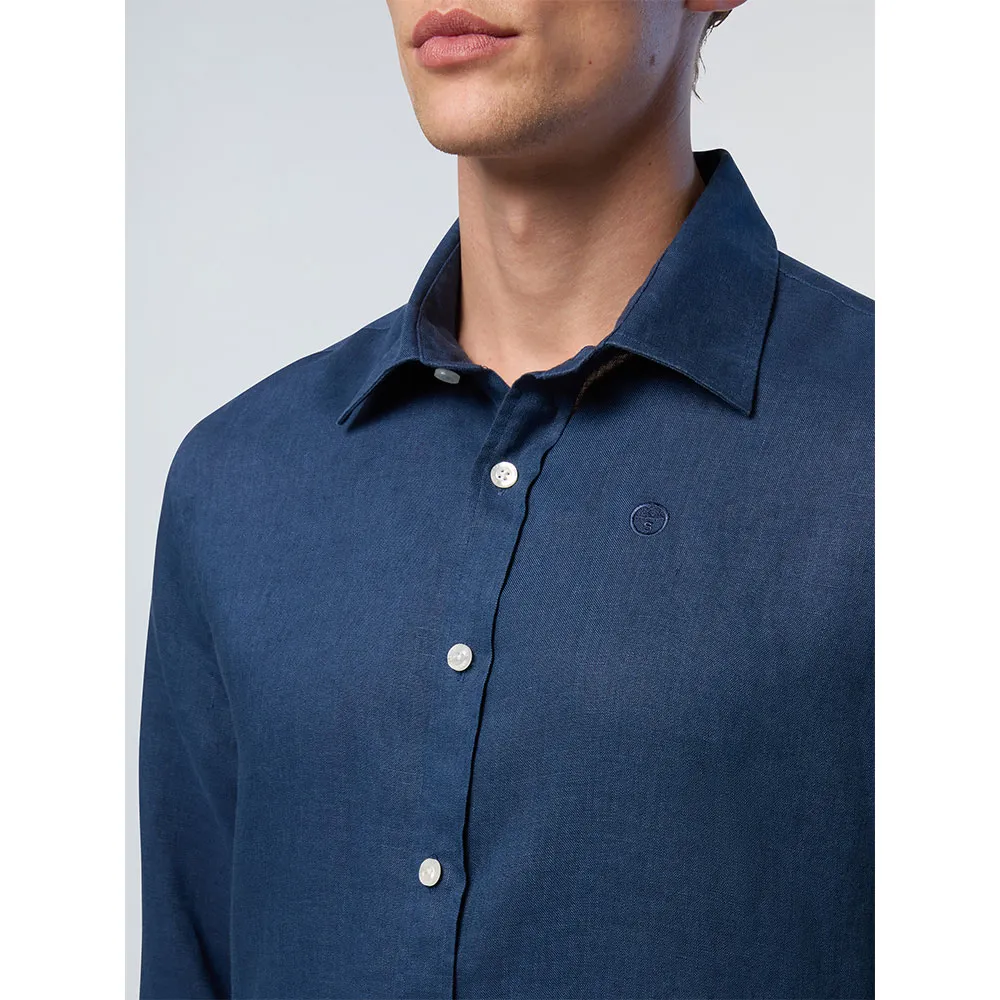Купить North sails 664368-0787-XXL Рубашка с длинным рукавом 664368 Голубой Dark Denim 2XL 7ft.ru в интернет магазине Семь Футов