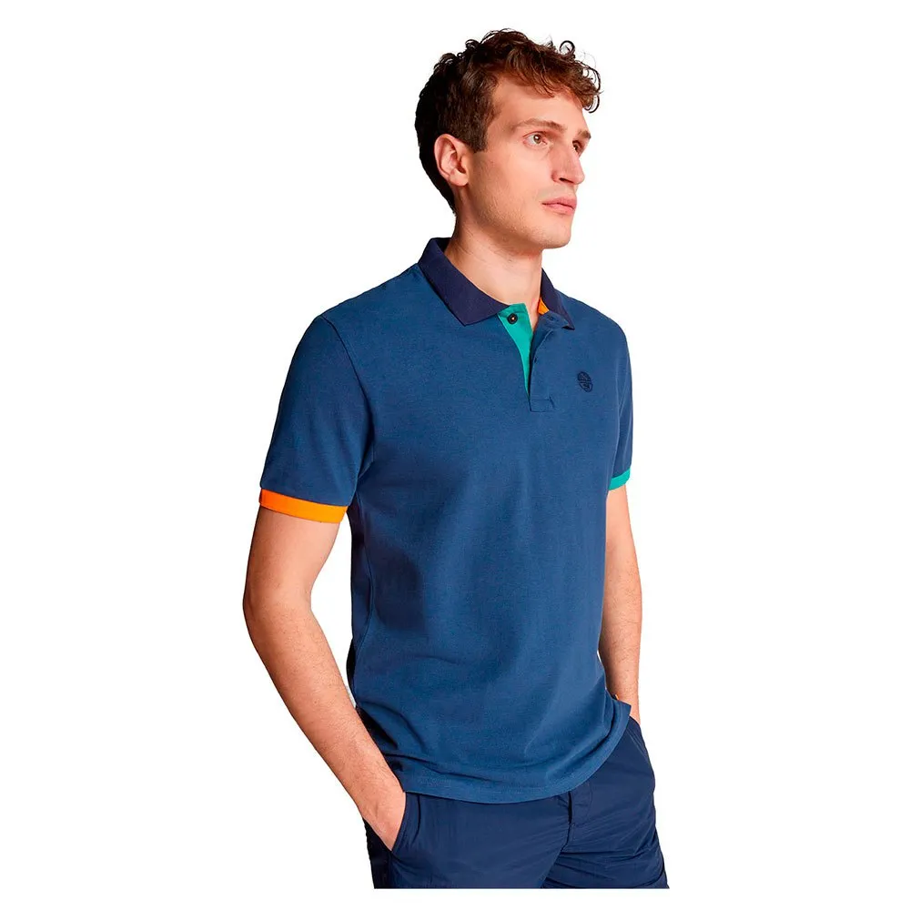 Купить North sails 692356-0787-4 Поло с короткими рукавами 692356 Logo Голубой Dark Denim L 7ft.ru в интернет магазине Семь Футов