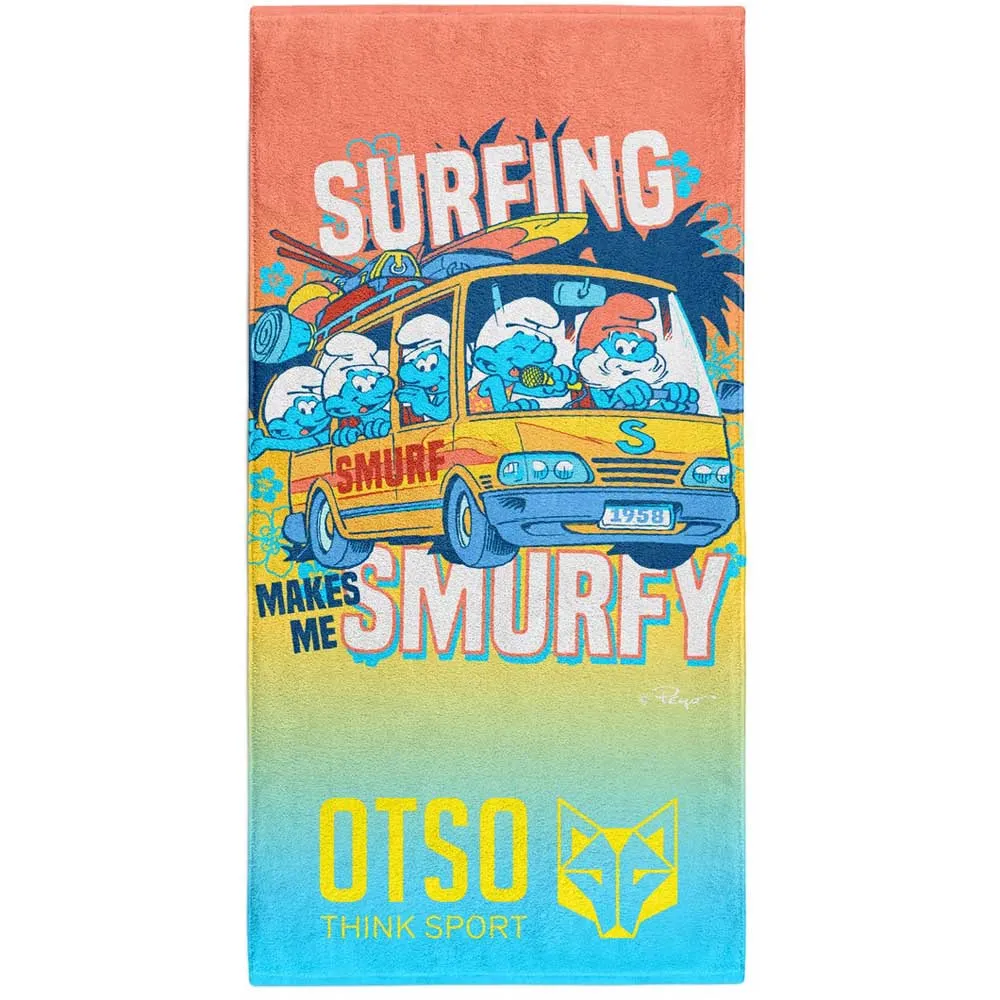 Купить Otso T15075-SMURFSMURFING24-USZ Полотенце из микрофибры Smurf Smurfing Multicolour 7ft.ru в интернет магазине Семь Футов