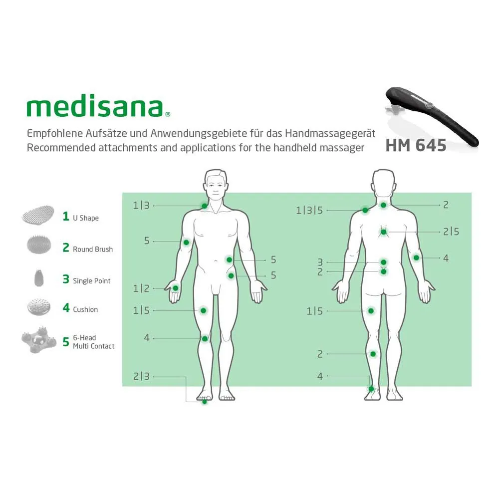 Купить Medisana 88262 Ручной массажер HM 645 Black 30x20x15 7ft.ru в интернет магазине Семь Футов