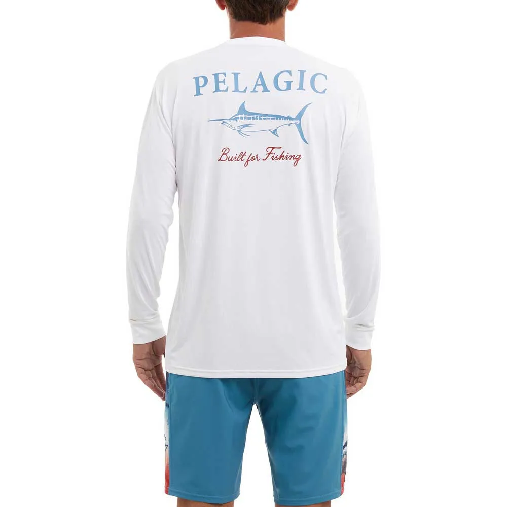 Купить Pelagic 1015242003-WHT-XXL Футболка с длинным рукавом с защитой от ультрафиолета Aquatek Marlin Made White 2XL 7ft.ru в интернет магазине Семь Футов