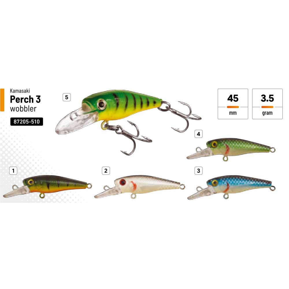 Купить Kamasaki 87205503 Wobbler Perch Пескарь 45 mm 3.5g  3 7ft.ru в интернет магазине Семь Футов