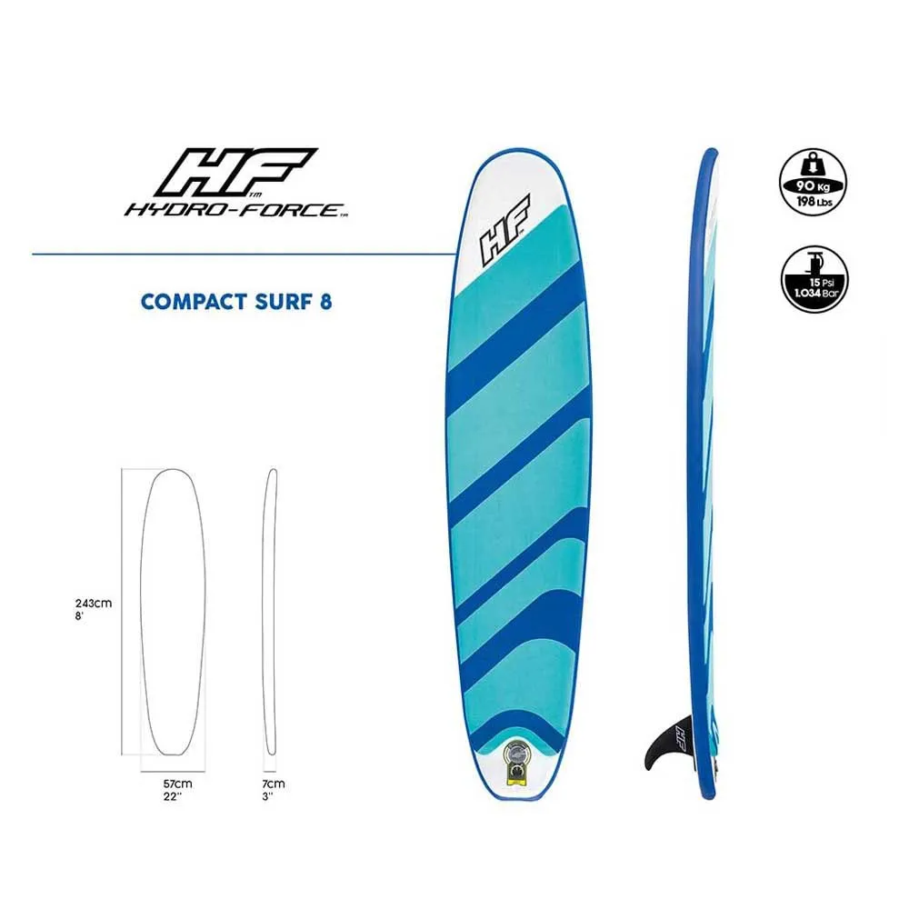 Купить Bestway 65336 Надувной комплект для падлбординга Hydro-ForceSurf 8´0´´ Multicolour 41x64x29 243.8 cm 7ft.ru в интернет магазине Семь Футов
