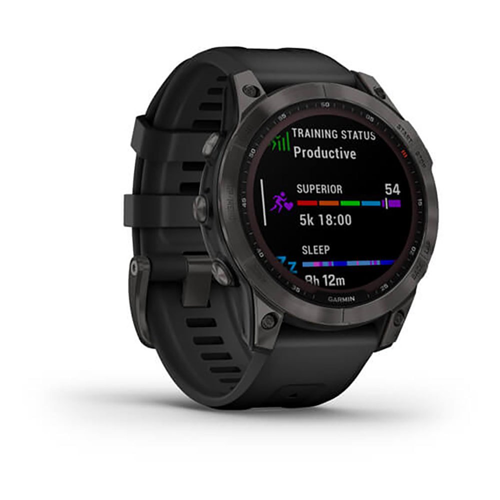 Купить Garmin 010-02540-35 Fenix 7 Sapphire Solar Часы Черный  Black DLC Titanium / Black 7ft.ru в интернет магазине Семь Футов