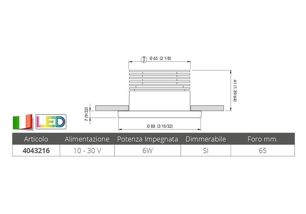 Купить Quick italy 4043216 Chiara 6W Свет Серебристый  Silver 280 Lumens  7ft.ru в интернет магазине Семь Футов