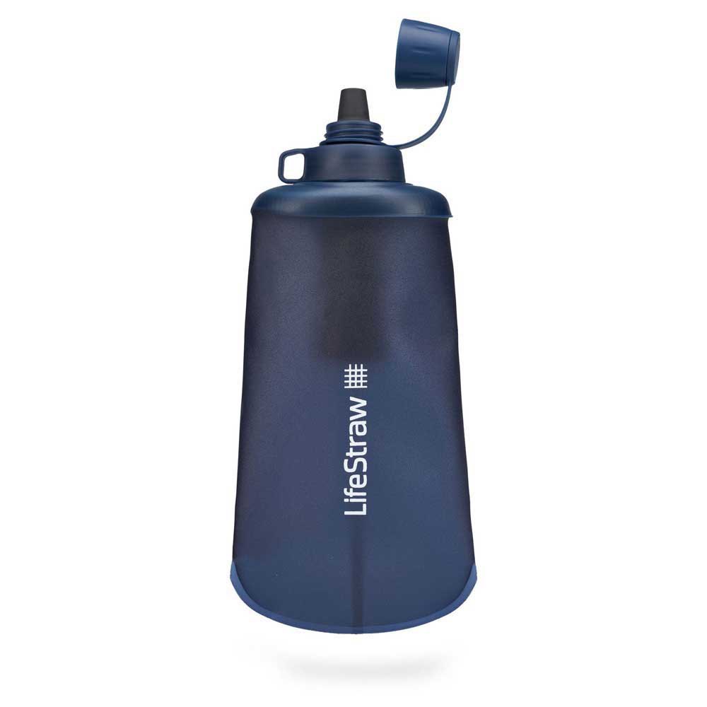 Купить Lifestraw LLSPSF1MBWW Peak Series 1L Складная бутылка с фильтром для воды Голубой Mountain Blue 7ft.ru в интернет магазине Семь Футов