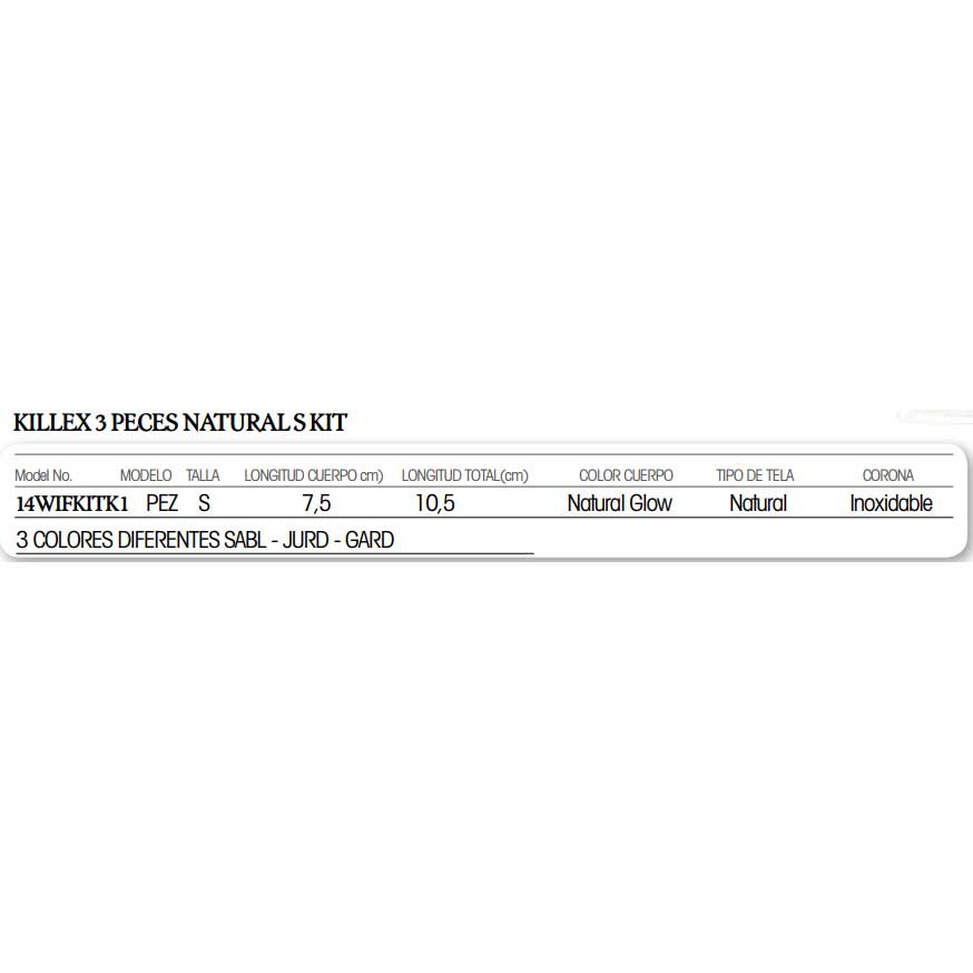 Купить Williamson 14WIFKITK1 Killex 3 Natural S Набор для ловли кальмаров 105 Mm Многоцветный SABL / JURD / GARD 7ft.ru в интернет магазине Семь Футов