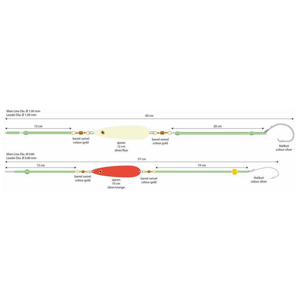 Купить Mikado LNQ-SR01 Norway Quest 1 Связанные Крючки Золотистый Green 7ft.ru в интернет магазине Семь Футов