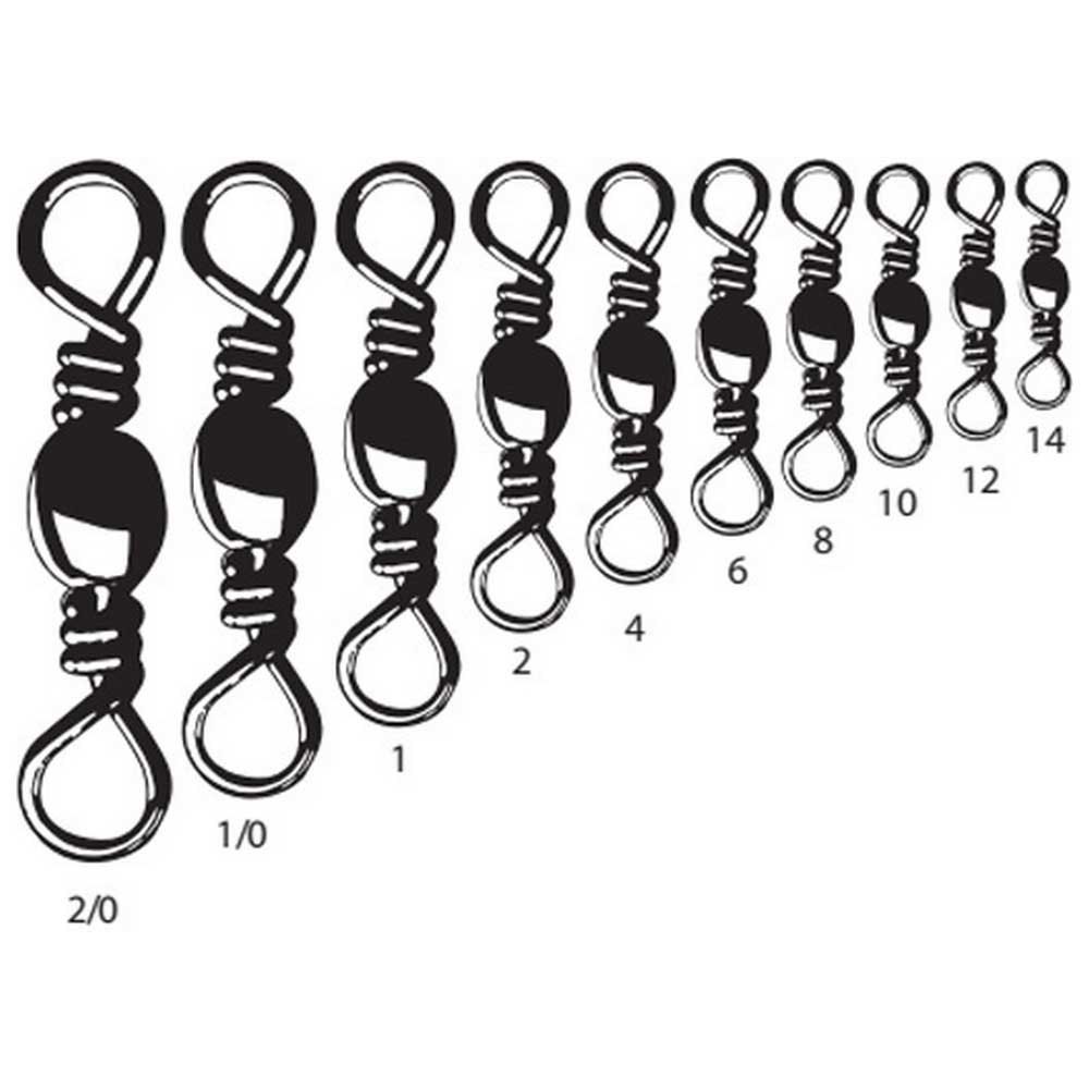 Купить Mustad MA021-BN-12-10 MA021-BN Barrel Вертлюги Черный  Black Nickel 12  7ft.ru в интернет магазине Семь Футов