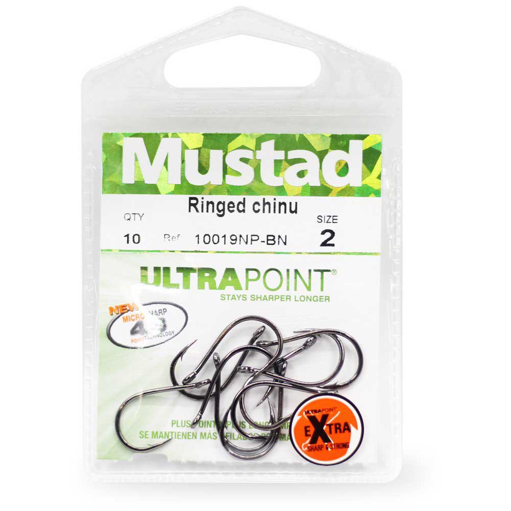 Купить Mustad 10019NP-BN-2-U10 Ultrapoint Chinu Колючий Одноглазый Крючок Черный Black Nickel 2  7ft.ru в интернет магазине Семь Футов