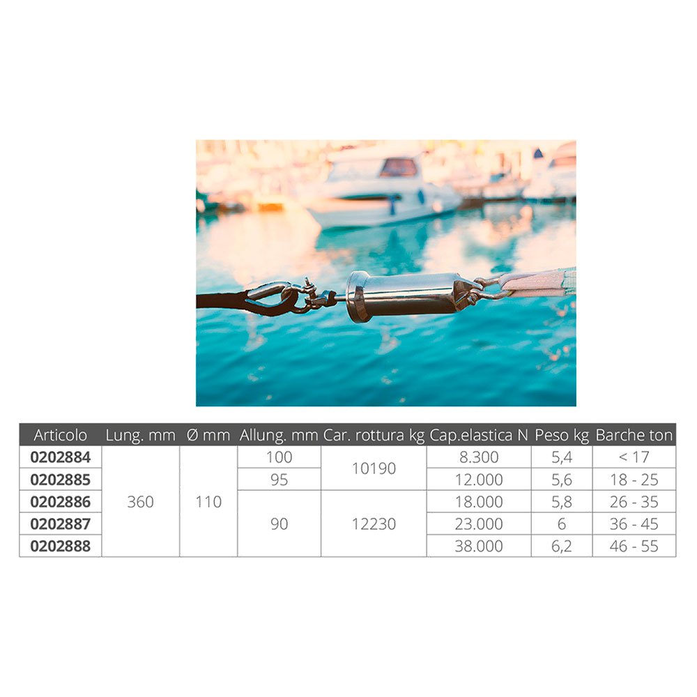 Купить Seares 202886 Лодка до 26-35 Тонны швартовного амортизатора Серебристый Black 110 x 360 mm  7ft.ru в интернет магазине Семь Футов