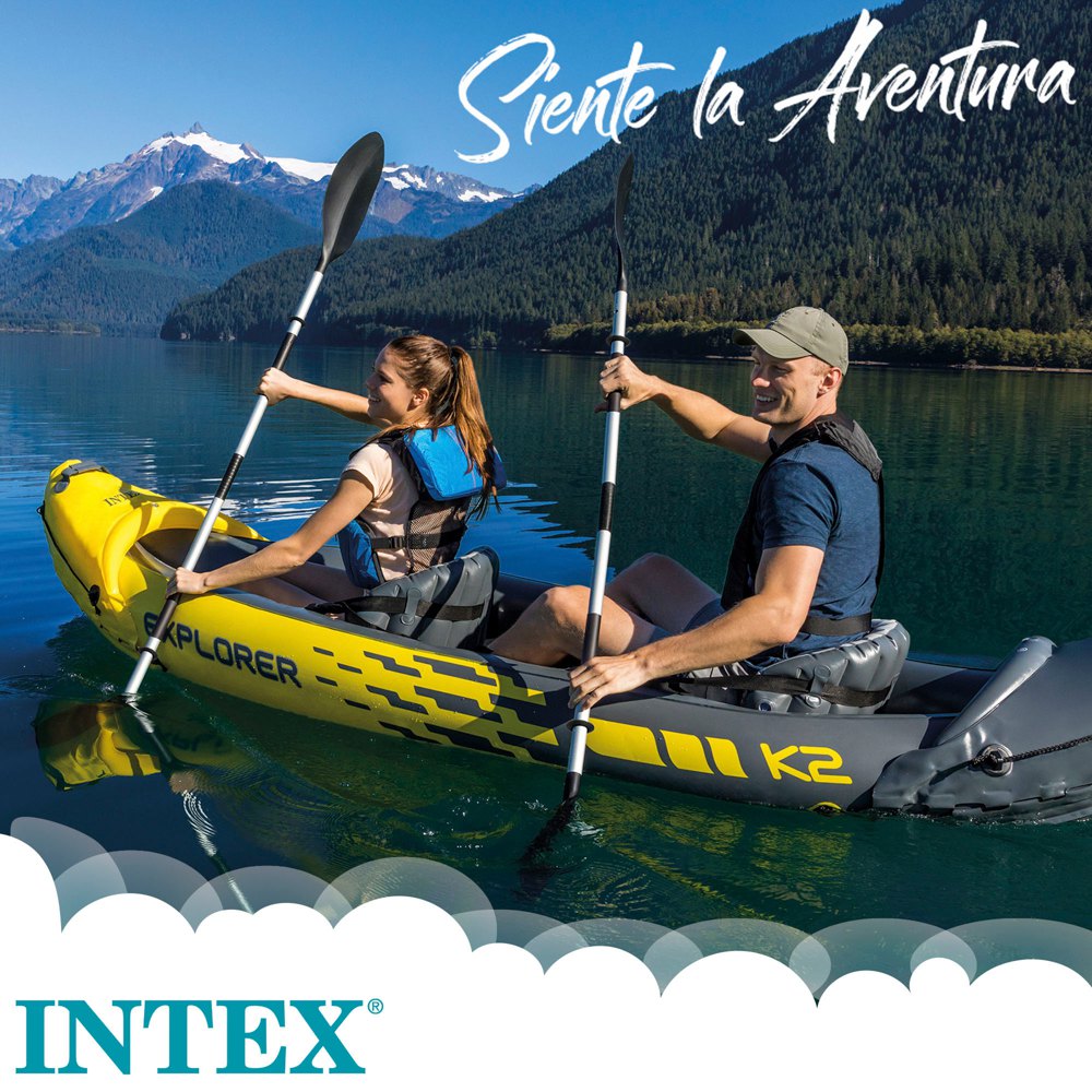 Купить Intex 68307 Explorer K2 Каяк Желтый  Yellow / Grey 312 x 91 x 51 cm  7ft.ru в интернет магазине Семь Футов