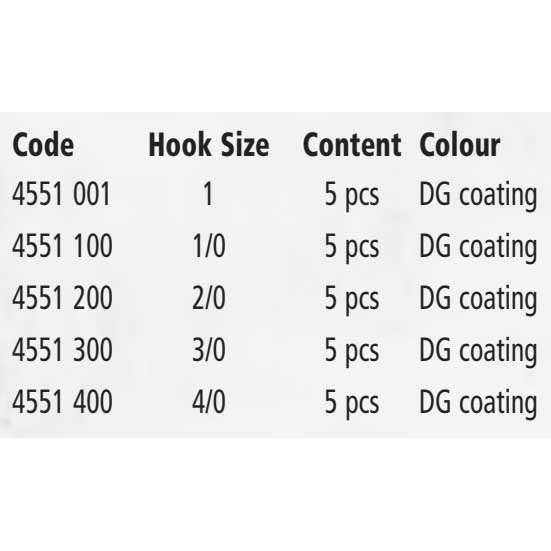 Купить Black cat 4551001 Treble Крюк Черный  DG coating 1  7ft.ru в интернет магазине Семь Футов