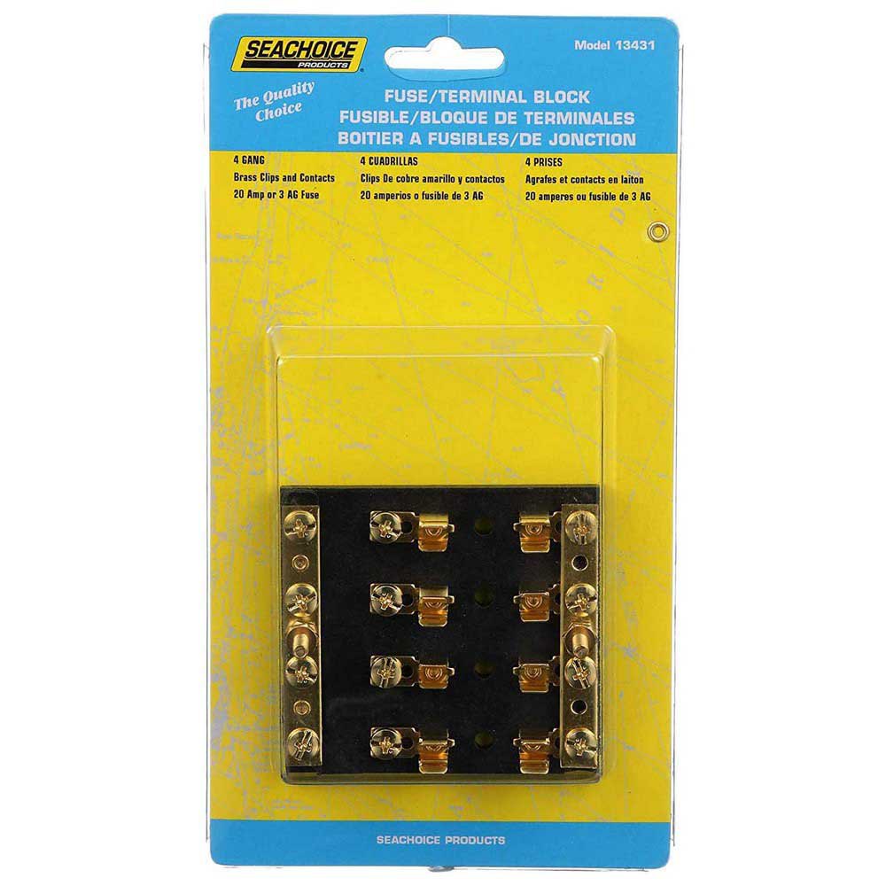 Купить Seachoice 50-13431 4 Gang Предохранитель и клеммная колодка Золотистый Black / Bronze 3 1/2 x 3 x 3/4´´  7ft.ru в интернет магазине Семь Футов