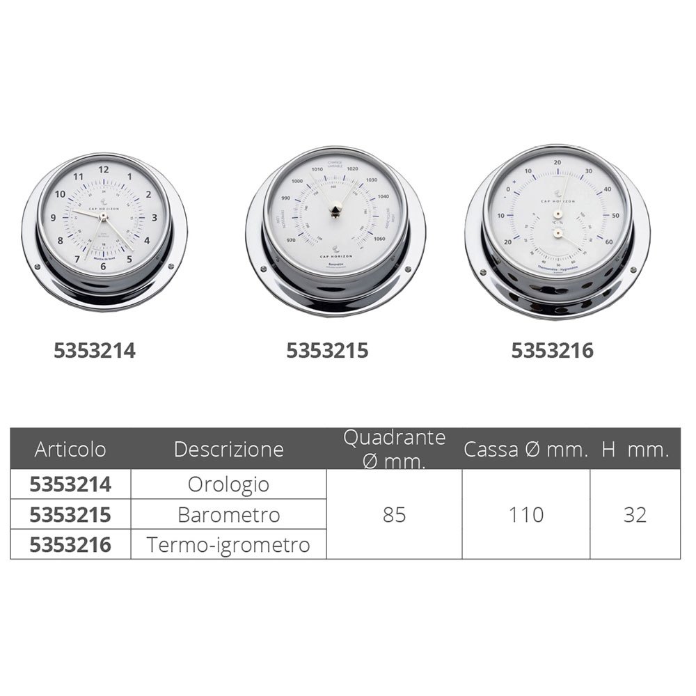 Купить Барометр судовой Barigo Cap Horizon 5353215 Ø85x32мм из хромированной латуни 7ft.ru в интернет магазине Семь Футов