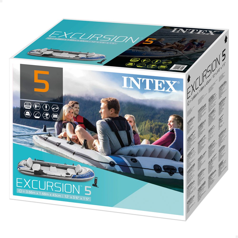 Купить Intex 68325 Excursion 5 Надувная лодка Белая 5 Places  7ft.ru в интернет магазине Семь Футов