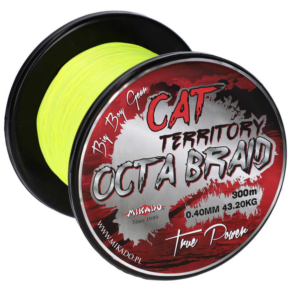 Купить Mikado Z39Y-050 Cat Territory Octa Плетеная леска 300 м Желтый Yellow 0.500 mm  7ft.ru в интернет магазине Семь Футов