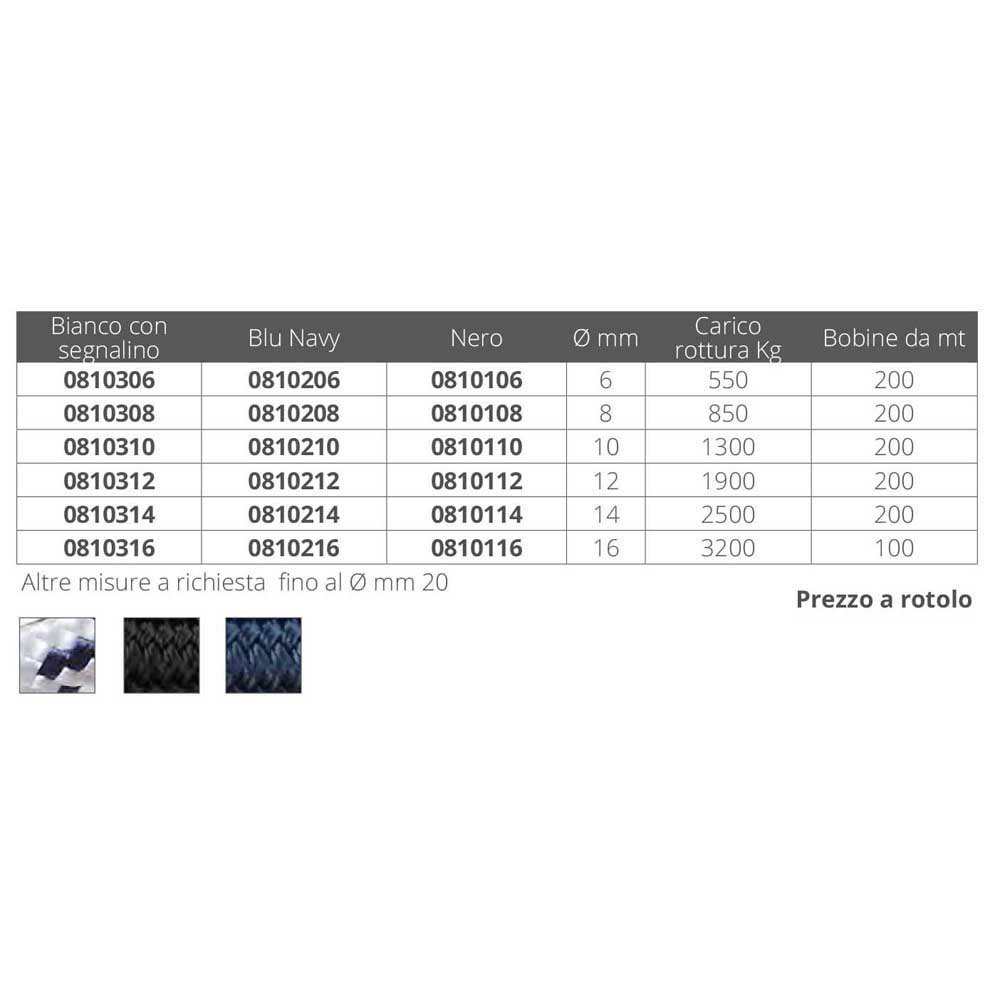 Купить Cavalieri 810206 8102 200 m Плетеная накидка Серебристый Navy Blue 6 mm  7ft.ru в интернет магазине Семь Футов