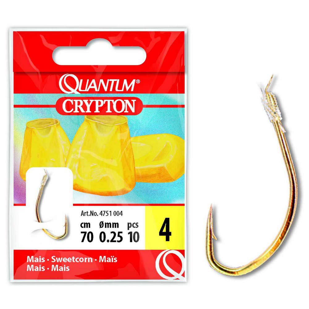 Купить Quantum fishing 4751006 Crypton Maize 0.220 Mm Связанные Крючки Золотистый Gold 6  7ft.ru в интернет магазине Семь Футов