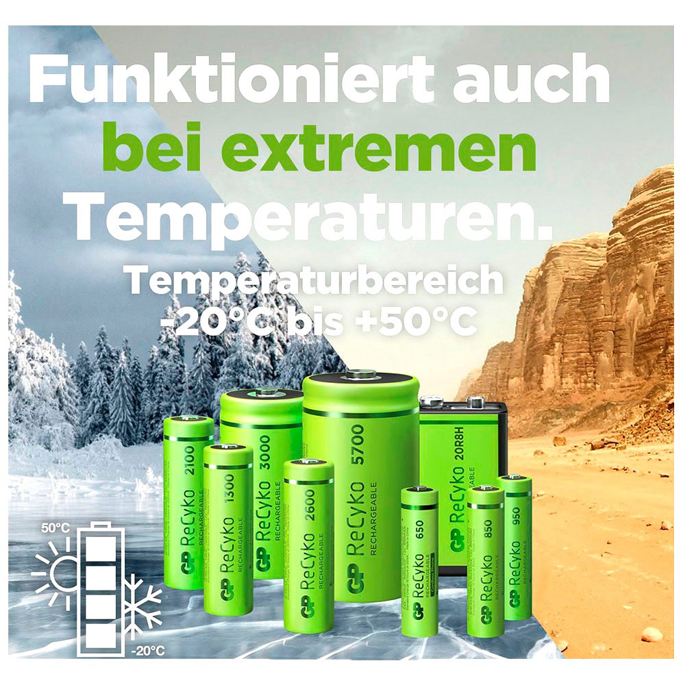 Купить Gp batteries 12085AAAHCE-C2 ReCyko NiMH AAA 850mAh Аккумуляторы Зеленый Green 7ft.ru в интернет магазине Семь Футов