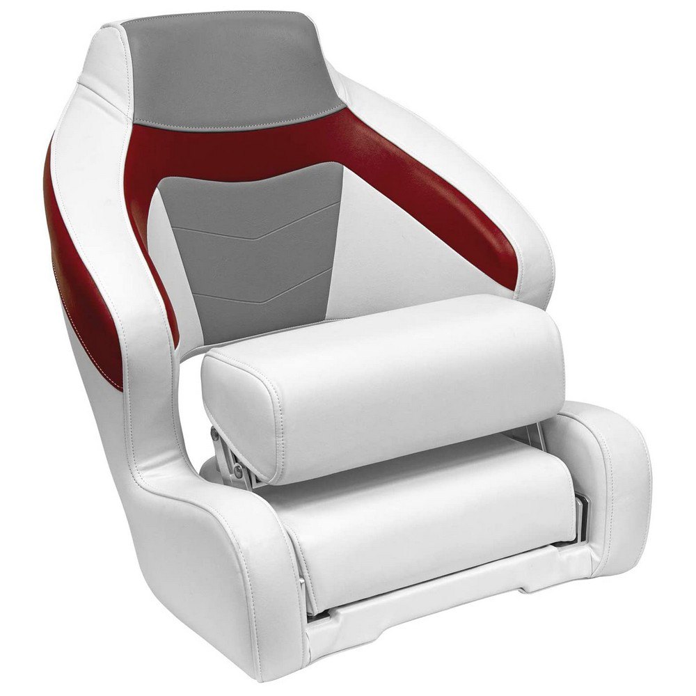 Купить Wise seating 144-33381774 Baja XL Bucket Flip Up Bolster Сиденье Белая White / Grey / Dark Red 7ft.ru в интернет магазине Семь Футов