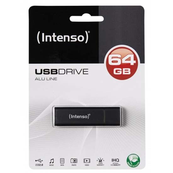 Купить Intenso 3521491 Alu Line 64GB Флешка Серый  Anthracite 64 GB  7ft.ru в интернет магазине Семь Футов