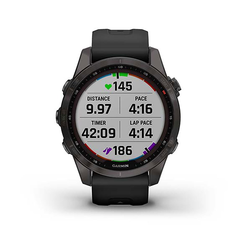 Купить Garmin 010-02539-25 Fenix 7S Sapphire Solar Часы Черный  Carbon Grey DLC / Black 7ft.ru в интернет магазине Семь Футов